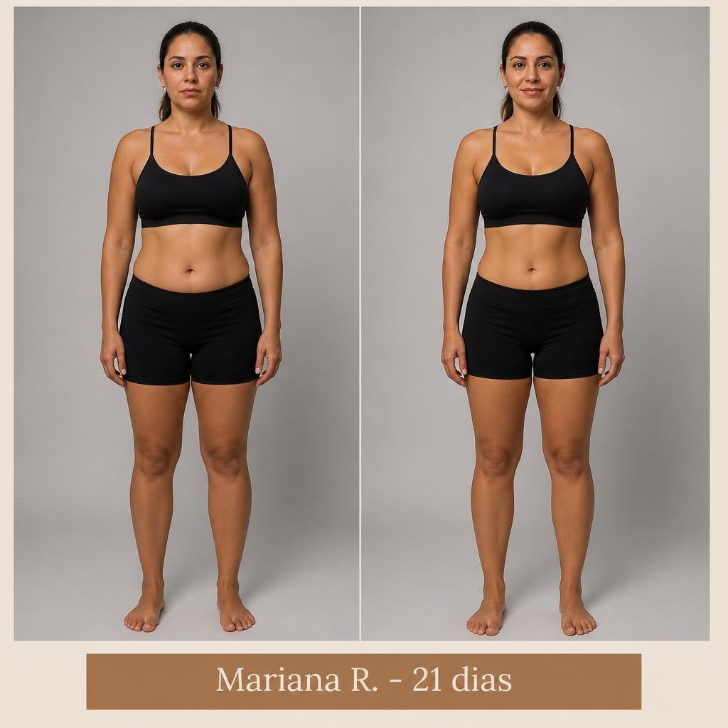 Antes e depois de Mariana R., 41 anos