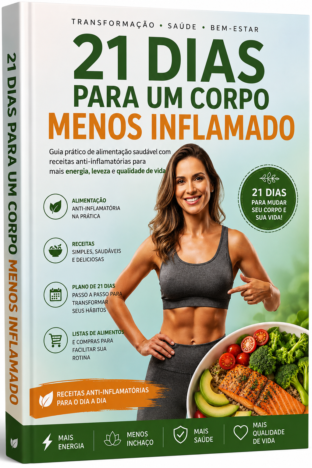 Capa do e-book 21 Dias Para Um Corpo Menos Inflamado